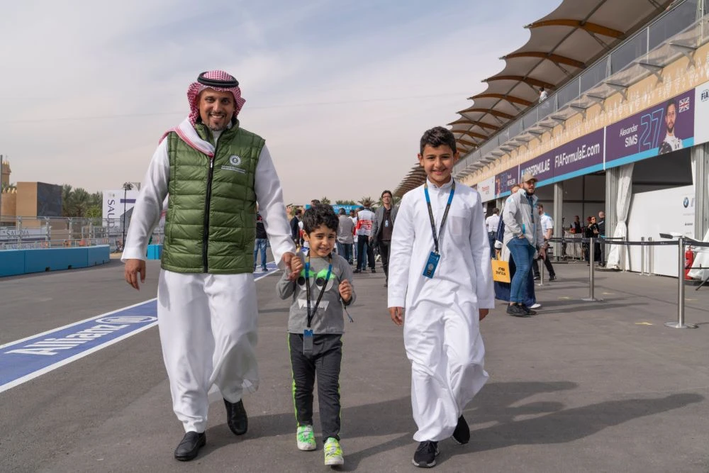 President of Saudi Arabia Motor Federation Prince Khalid bin Sultan Al-Faisal enjoying the action. (Photo: Ziyad Alarfaj)