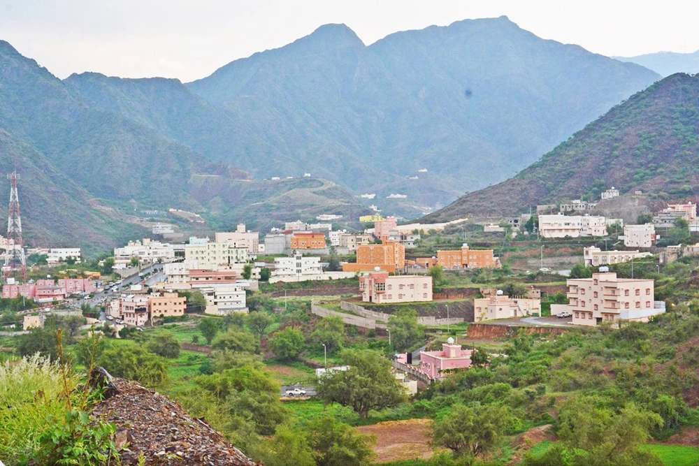Rijal governorate in Asir province, southern Saudi Arabia, is blessed with verdant mountains and hillsides owing to abundant rainfall. (SPA)