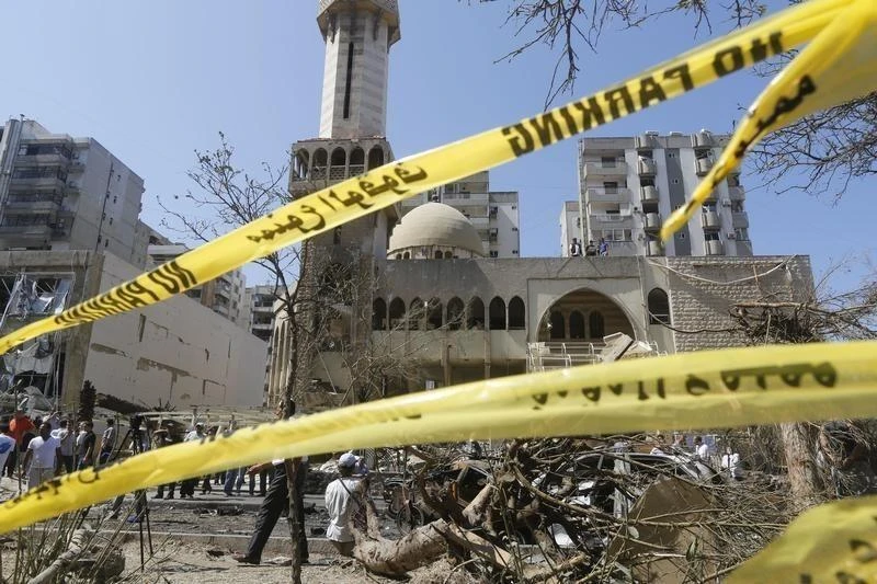 Al-Salam mosque following an explosion in the port city of Tripoli, northern Lebanon, in 2013. (Reuters)