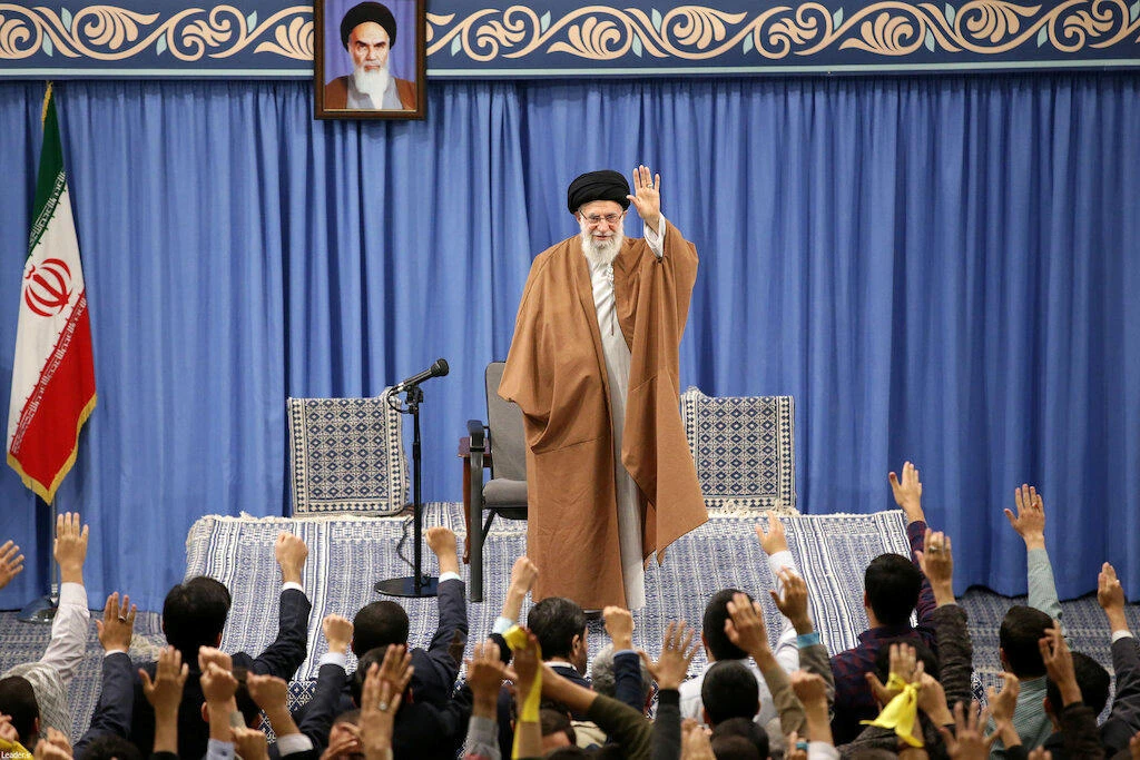 ‘Those who believe that negotiations with the enemy will solve our problems are 100% wrong,’ Iranian Supreme Leader Ayatollah Ali Khamenei said. (Official Khamenei website via Reuters)