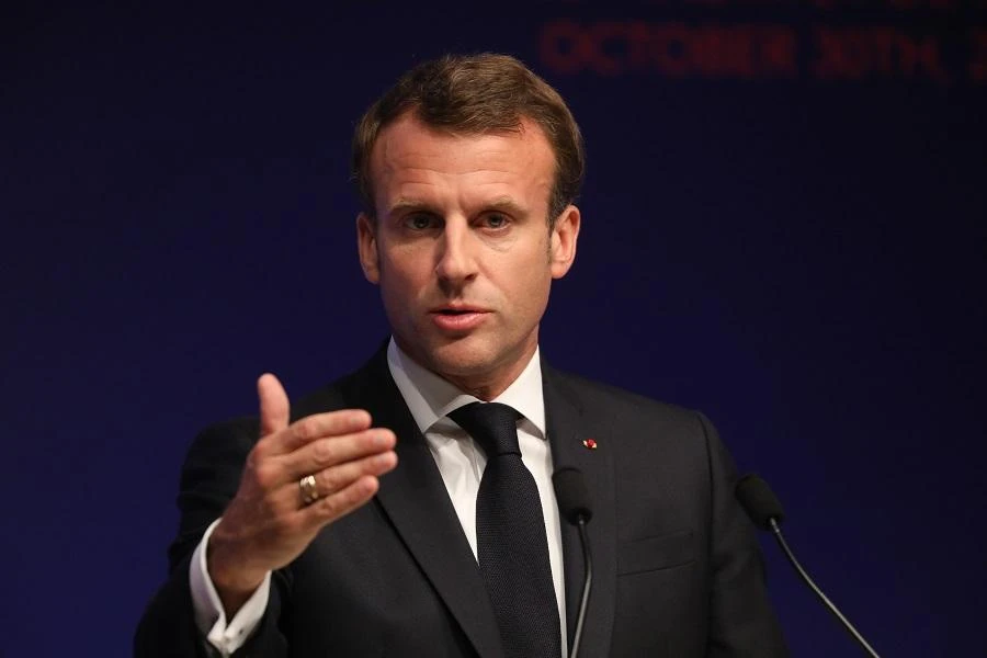 French officials said Macron will not shy away from “taboo” topics including Hong Kong and the mass detention of Muslims in China’s northwest Xinjiang region. (File/AFP)