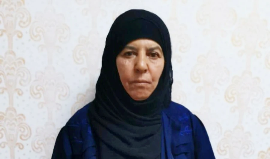 Rasmiya Awad, believed to be the sister of slain Daesh leader Abu Bakr al-Baghdadi, who was captured on Monday in the northern Syrian town of Azaz by Turkish security officials, is seen in an unknown location in an undated picture provided by Turkish security officials. (Reuters)