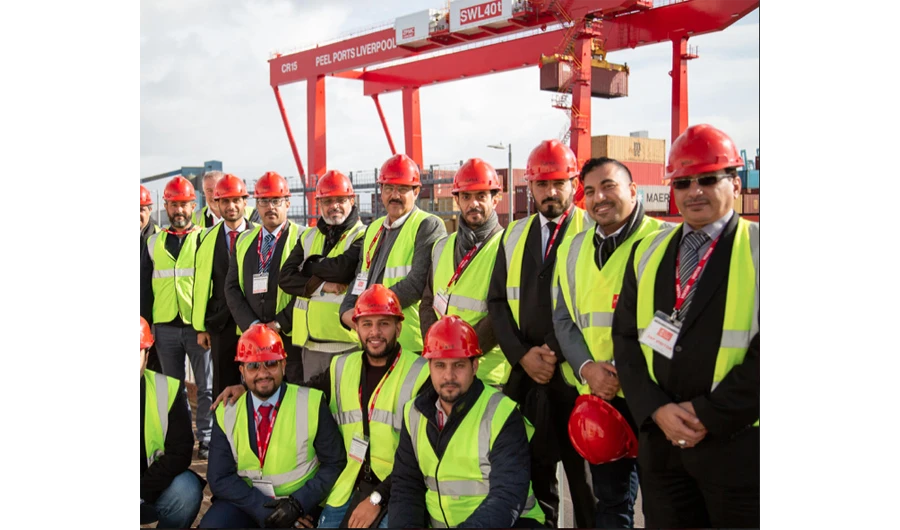 The delegation from King Abdullah Port to Liverpool Port in UK included officials from the Economic Cities Authority, Saudi Customs and the Border Guards.