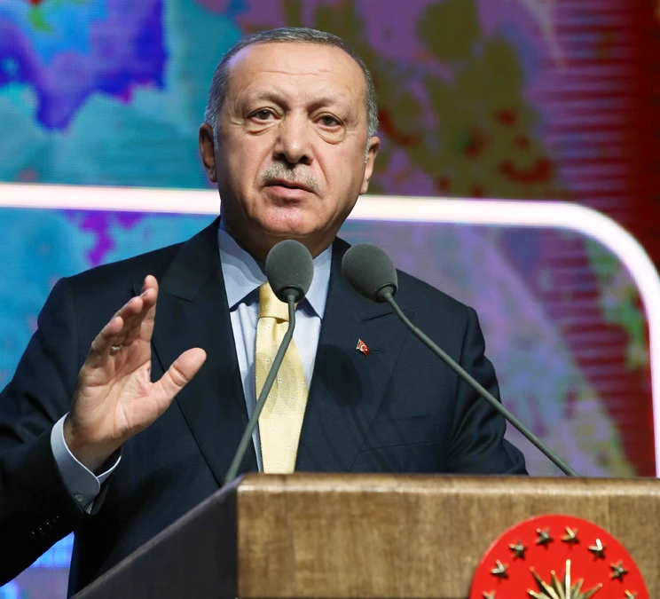 Turkey Islamic State Thu 07 Nov 2019 05:54 AST (Dated Wed 06 Nov 2019) Turkish President Recep Tayyip Erdogan speaks during a meeting in Ankara, Turkey, on Nov. 6, 2019. (Presidential Press Service via AP, Pool)