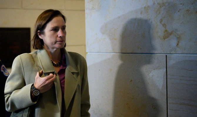 Fiona Hill, former deputy assistant to the President and Senior Director for Europe and Russia on the National Security Council staff, leaves after reviewing transcripts of her deposition with the House Intelligence, Foreign Affairs and Oversight committees on Nov. 4, 2019 in Washington, DC. (AFP)