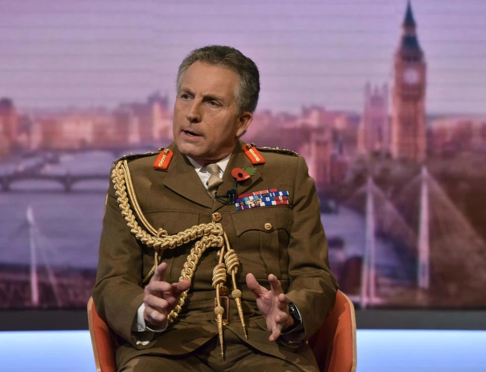 Britain's Chief of the Defence Staff Nicholas Carter appears on BBC TV's The Andrew Marr Show in London, Britain, November 10, 2019. (Reuters)