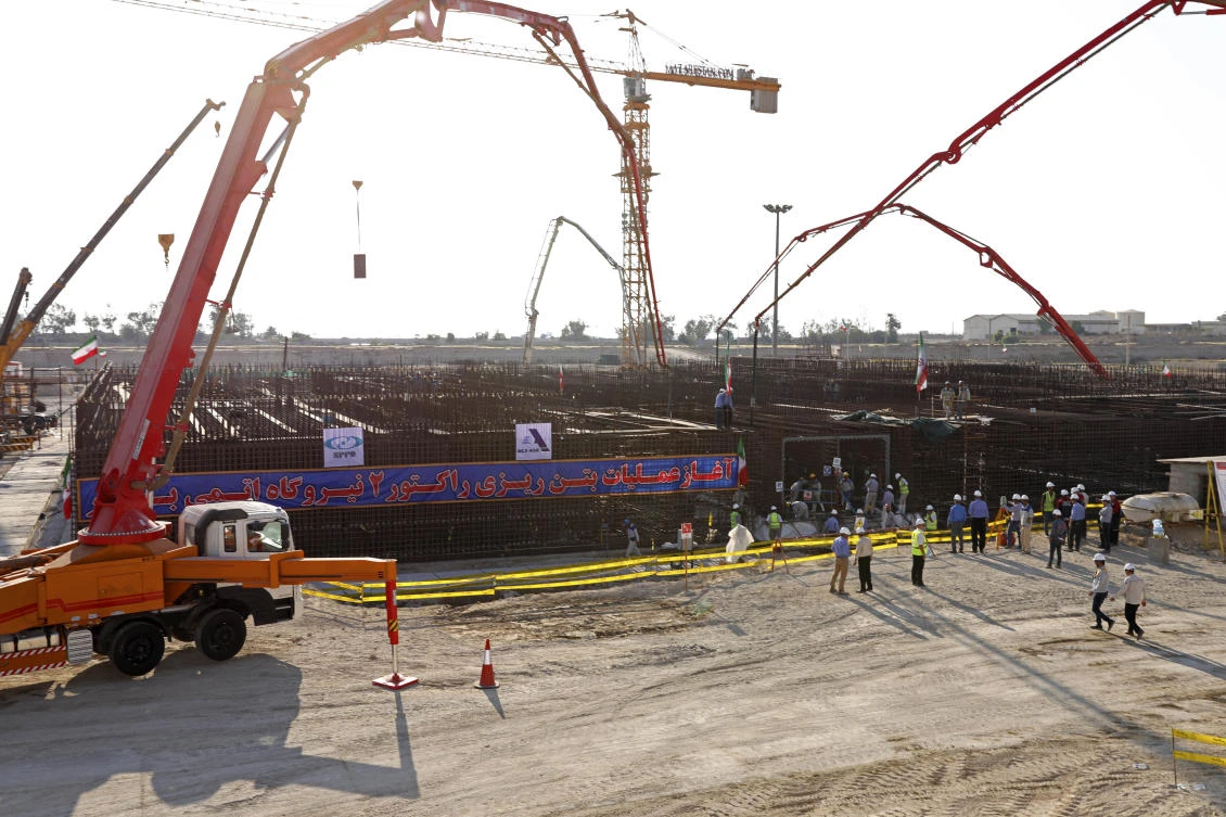 Iran begins pouring concrete for second nuclear power reactor