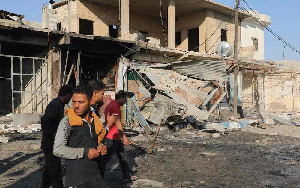 Turkey's defense ministry blamed Syrian Kurdish fighters for the attack south of Tal Abyad. (AFP)