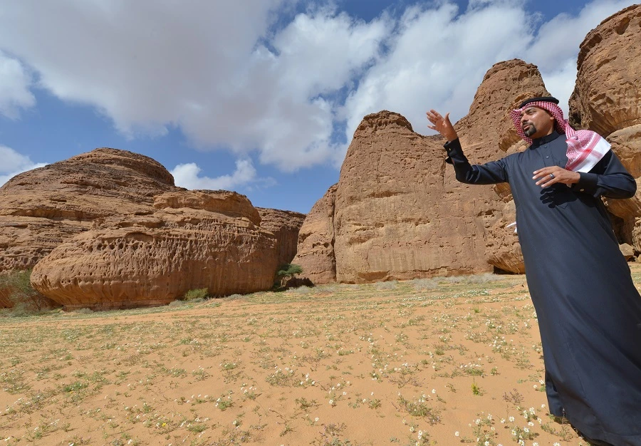 Amr Al-Madani, CEO of the Royal Commission for AlUla, says the historic site plays an important role in Vision 2030. (File/AFP)