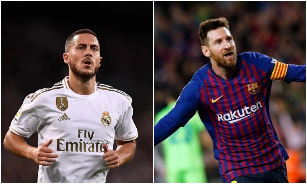 Stars from Real Madrid and Barcelona, such as Eden Hazard and Lionel Messi, will be in the Kingdom for the Super Spanish tournament in January 2020. (AFP)