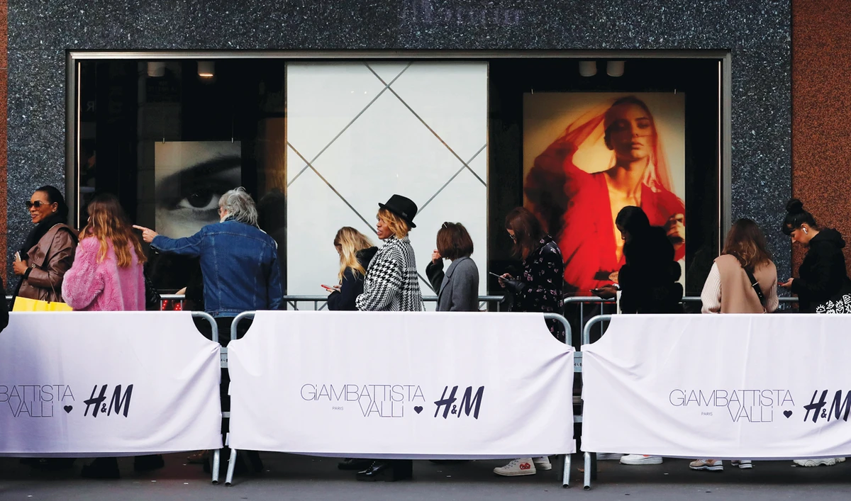 The launch of a collection by Italian designer Giambattista Valli for H&M in Paris on Nov. 7. (Reuters)