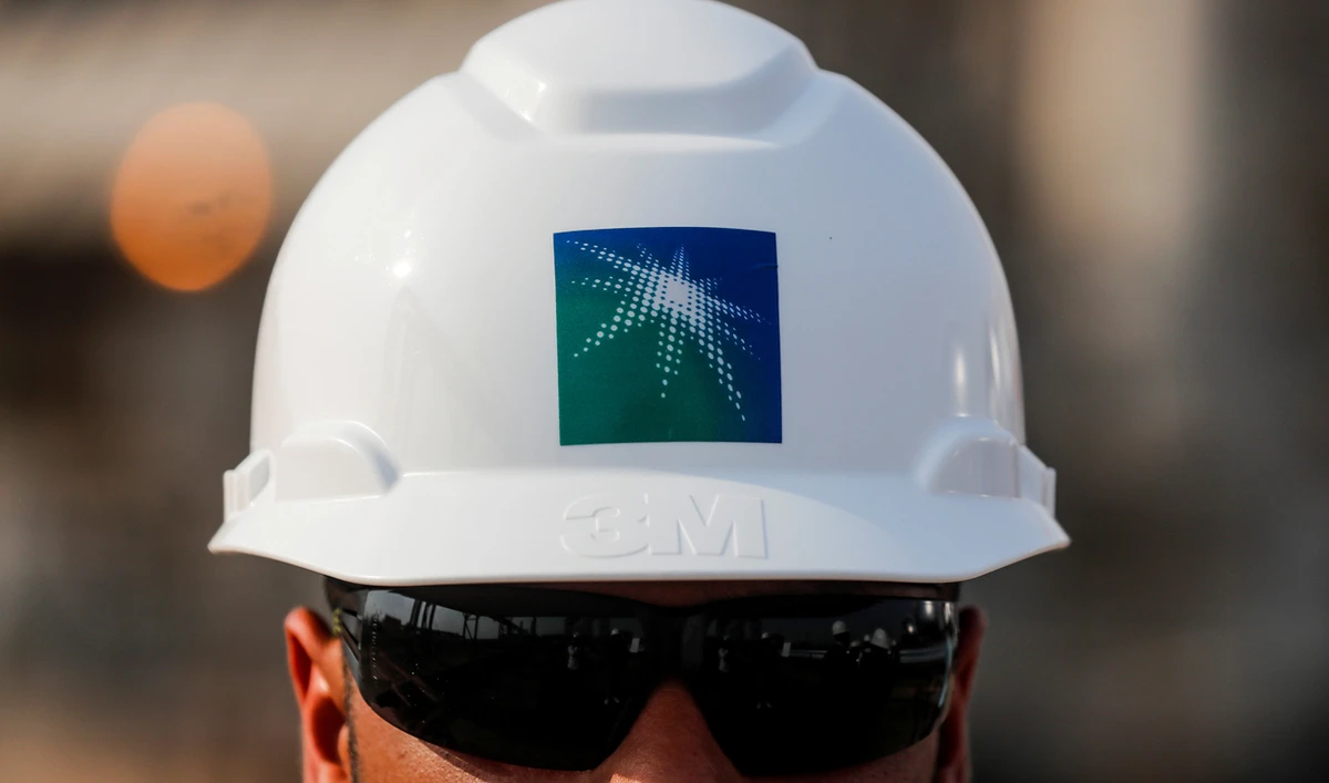 FILE PHOTO: An employee in a branded helmet is pictured at Saudi Aramco oil facility in Abqaiq, Saudi Arabia October 12, 2019.(Reuters)