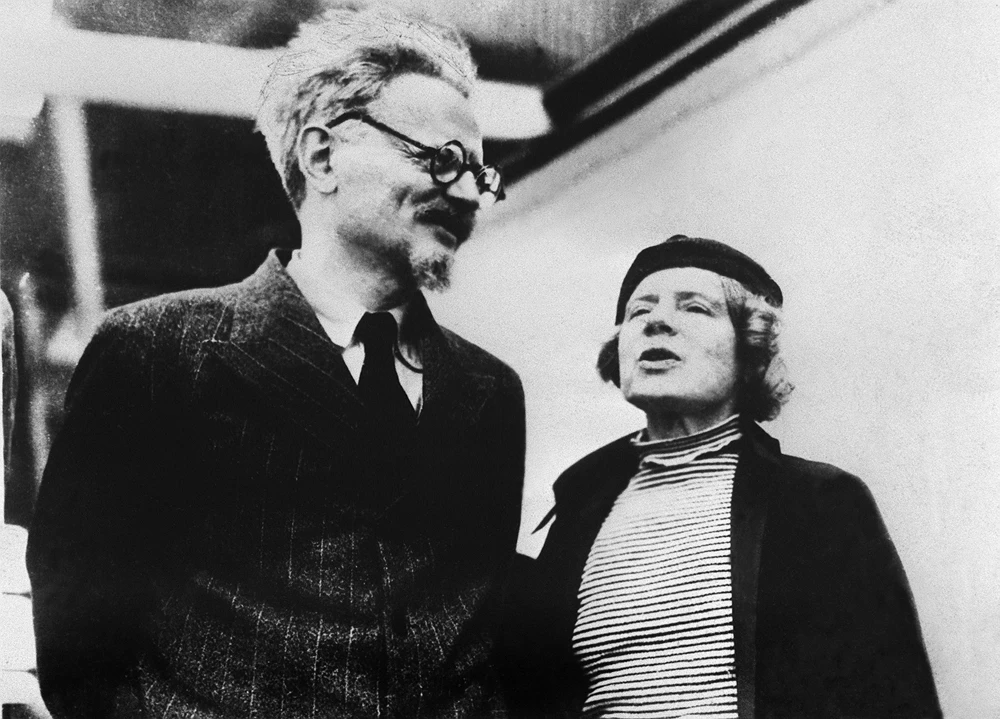Leon Trotsky and his wife Natalia Sedova, in Mexico, where Trotsky was assassinated by one of Stalin’s agents, Ramon Mercader, in 1940. (AFP)