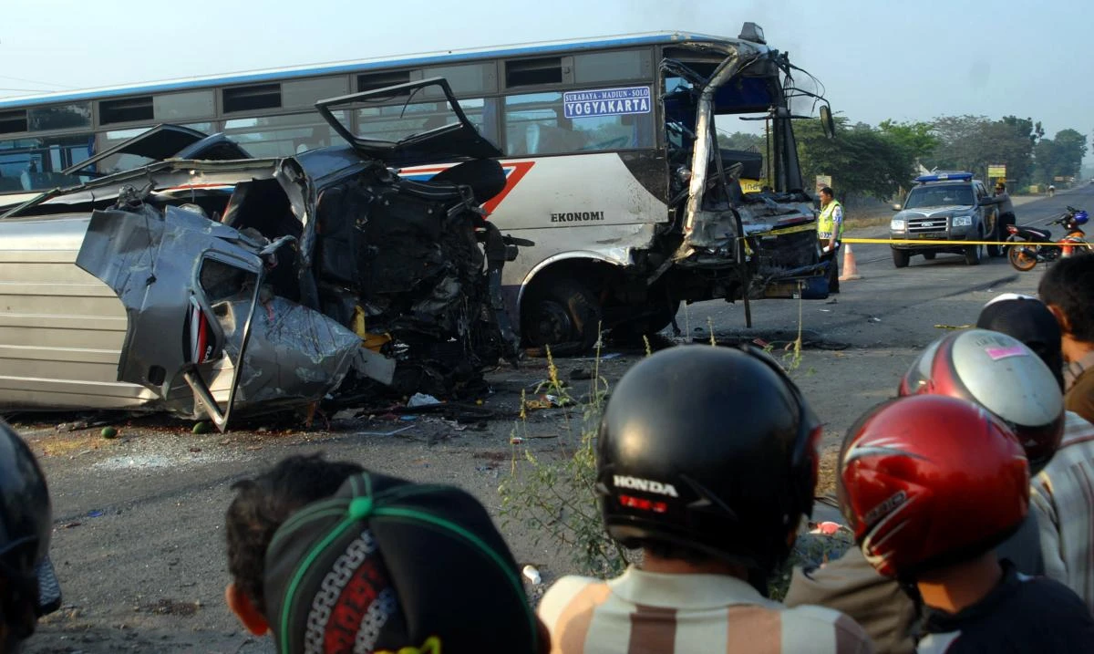The fatal accident, which also left 16 people injured happened shortly after midnight on a route in West Java. (File/AFP)