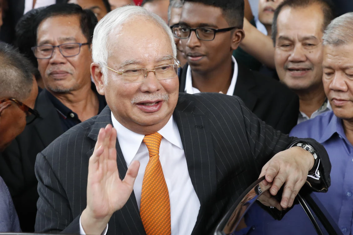 Former Malaysian Prime Minister Najib Razak Najib is being jointly tried with 1MDB ex-CEO Arul Kanda Kandasamy. (AP)