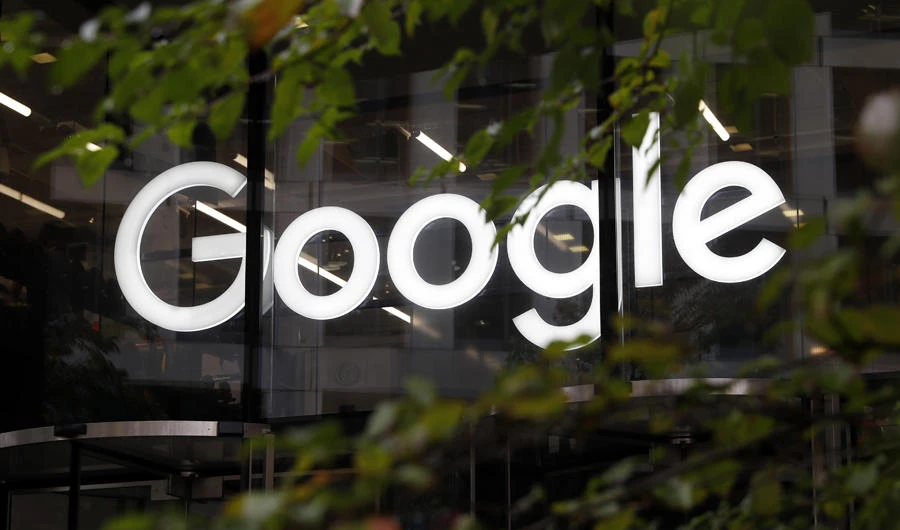 This Nov. 1, 2018, file photo, shows the Google logo at their offices in Granary Square, London. (AP Photo/Alastair Grant, File)