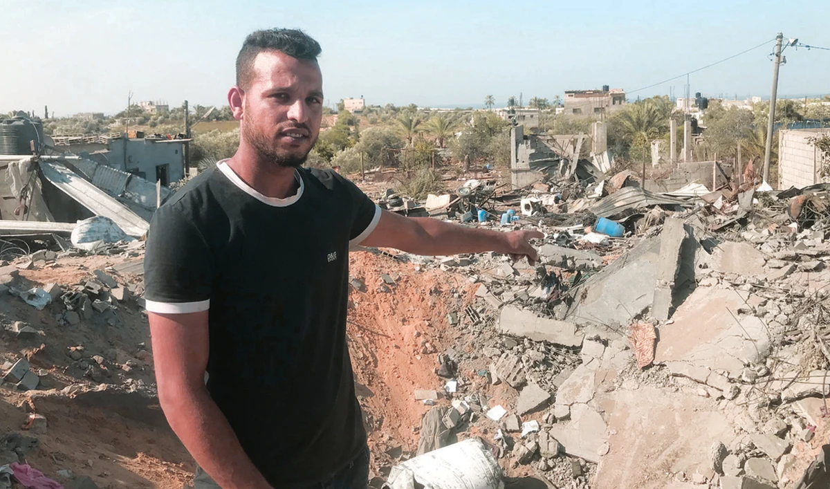 We became displaced, and the work of years is now in the ruins of the house, says Mohammed Abu Amra. (AN photo)