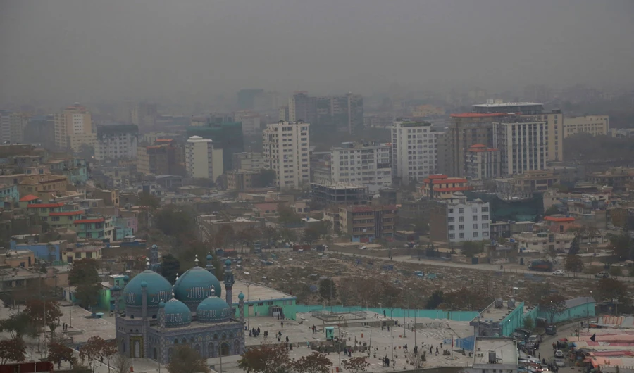 Pollution hangs over the city of Kabul, Afghanistan, Wednesday, Nov. 20, 2019. (AP)