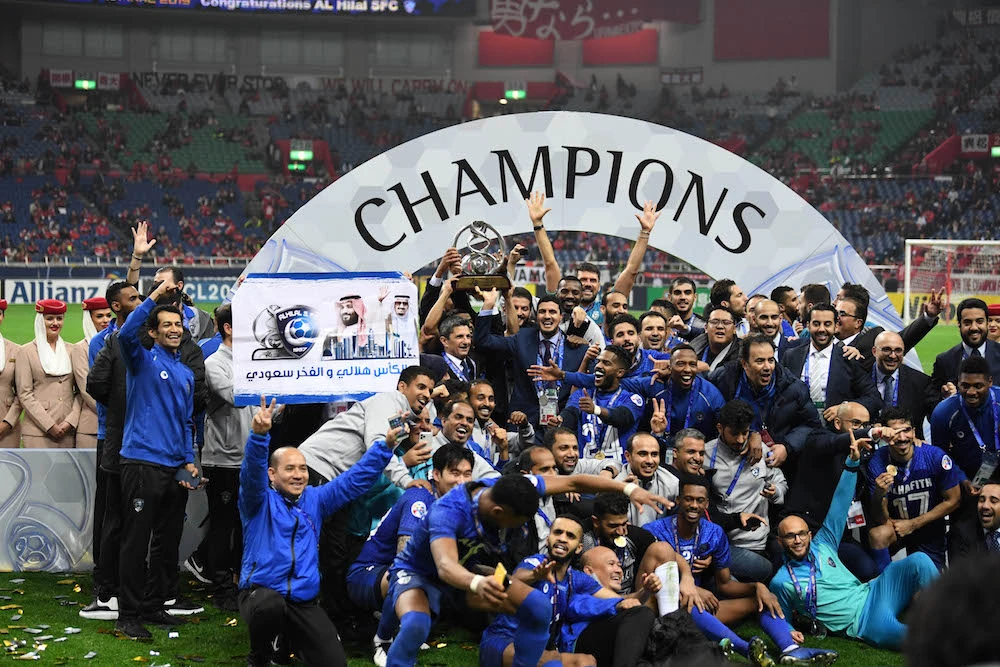 Saudi Arabia’s Al-Hilal beat Urawa Red Diamonds 2-0 on Sunday and 3-0 on aggregate to claim a record-equaling third Asian club title in the AFC Champions League. (AN Photo/Basheer Alzain Saleh)