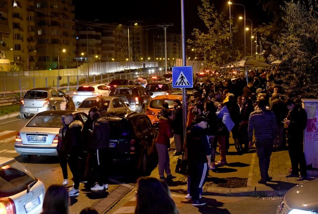 People were seen leaving homes to go to open areas. (AFP)