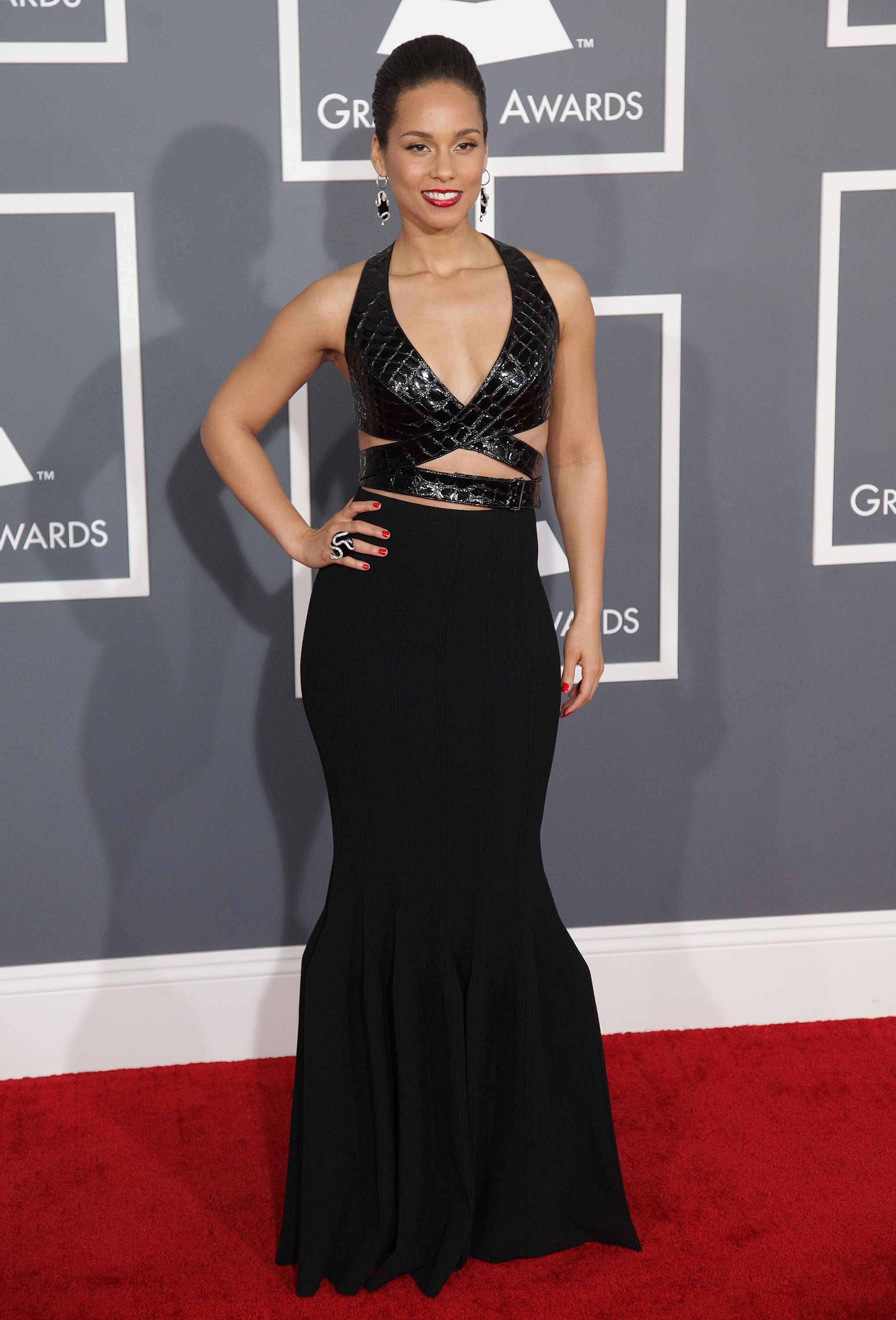Alicia Keys at the 2013 Grammy Awards
