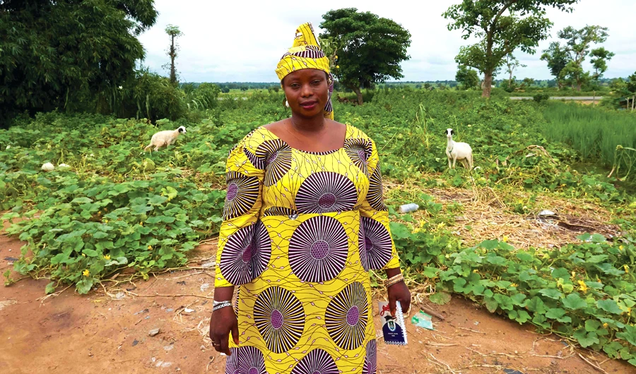 Mayram Aliyu, chairwoman of the Alheri cooperative, at Talba Shea Butter Village in Kodo. Shea butter is consumed around the world in chocolate, margarine and as a cooking oil, and cosmetic giants are also using it more and more as a natural moisturizer. (AFP)