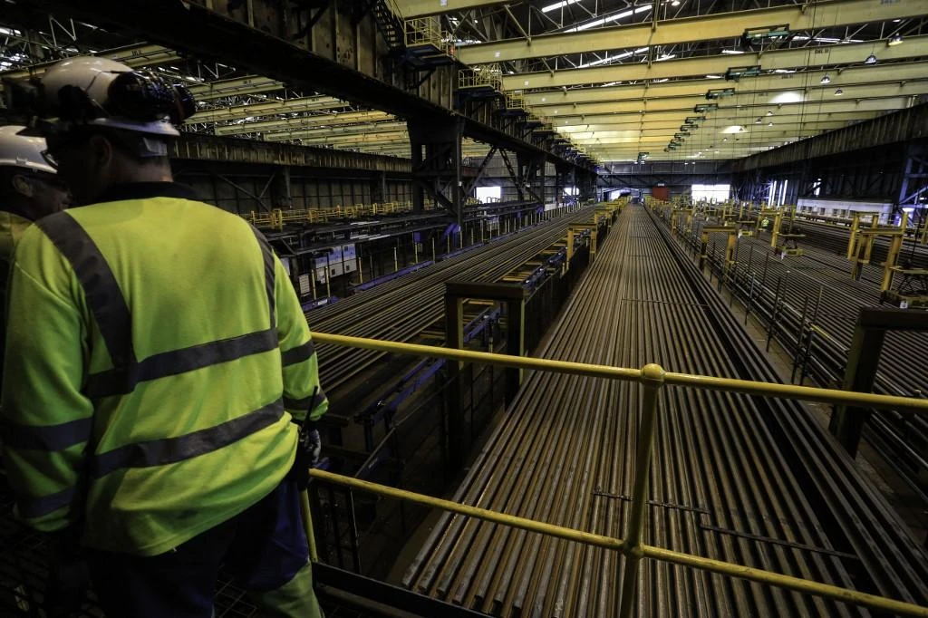 The British manufacturing sector was hard hit due to concerns about disruption to supply chains after the UK’s decision to leave the European Union. (AFP)