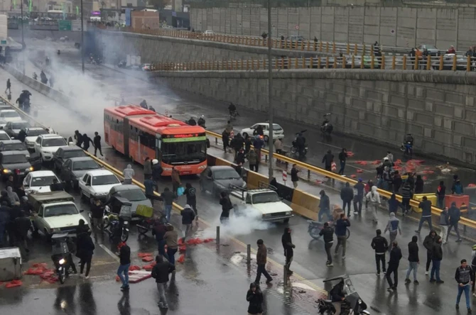 Protests in Tehran last month after the government hiked petrol prices. (Reuters/File photo)
