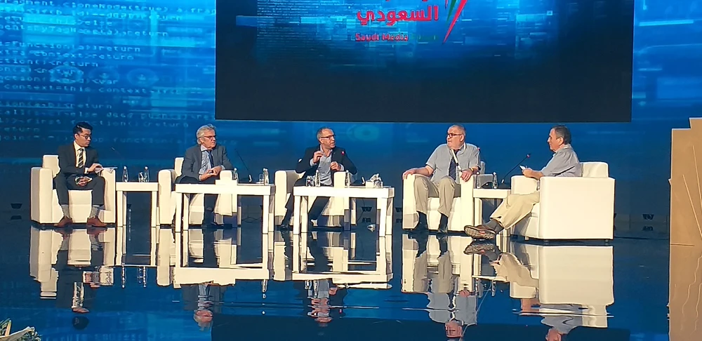 Saudi Media Forum session on War Against Fake News in progress. (AN Photo)