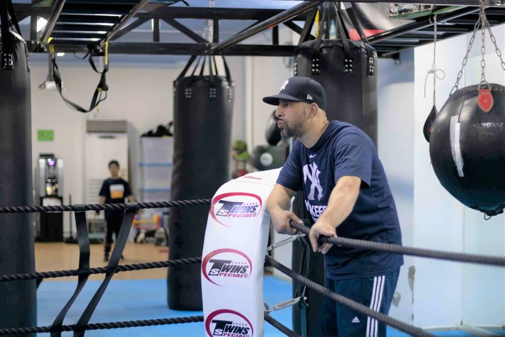 Nettles Nasser is a professional trainer working with aspiring boxers in Jeddah. (Supplied)