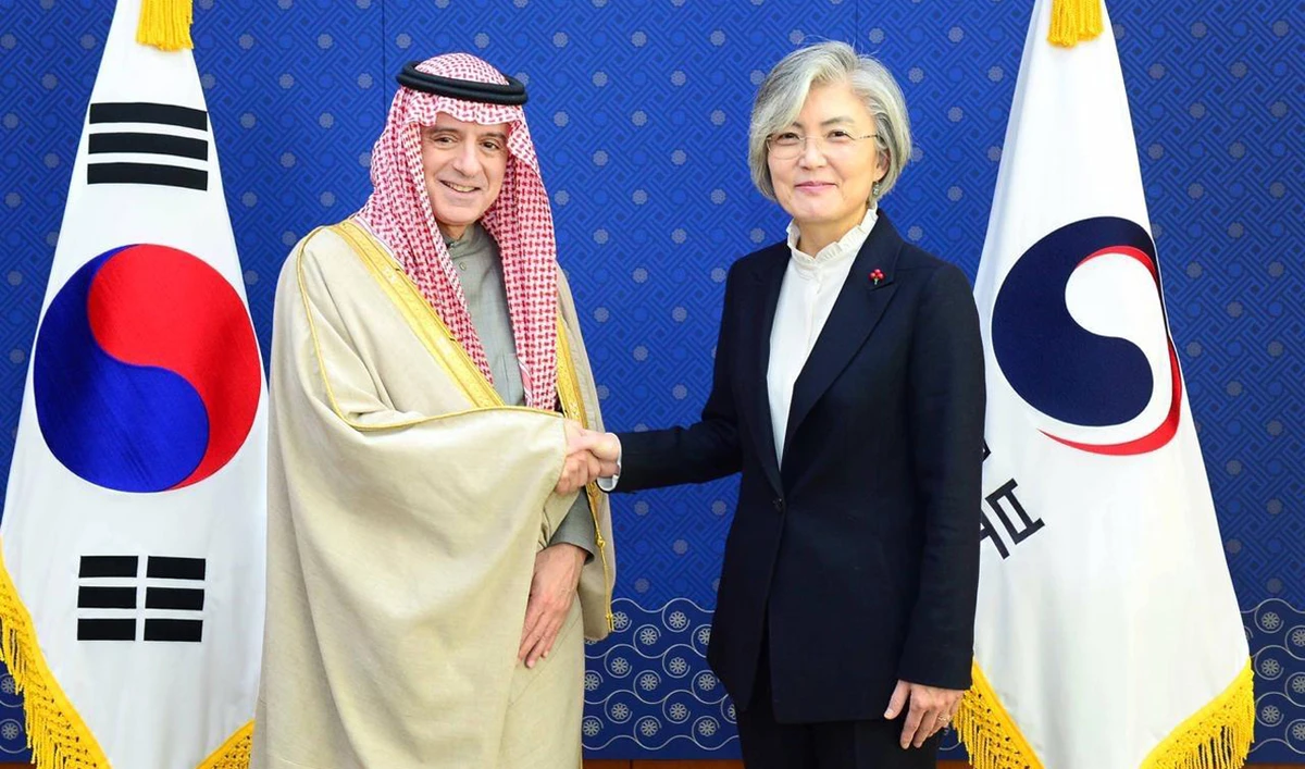 Saudi Minister of State for Foreign Affairs Adel Al-Jubeir holds talks with Korean Foreign Minister Kang Kyung-wha in Seoul on Wednesday. SPA