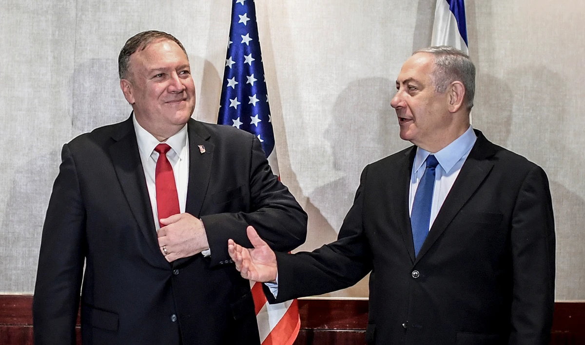 The United States Secretary of State Mike Pompeo meets Israeli Prime Minister Benjamin Netanyahu in Lisbon Portugal. (Reuters)