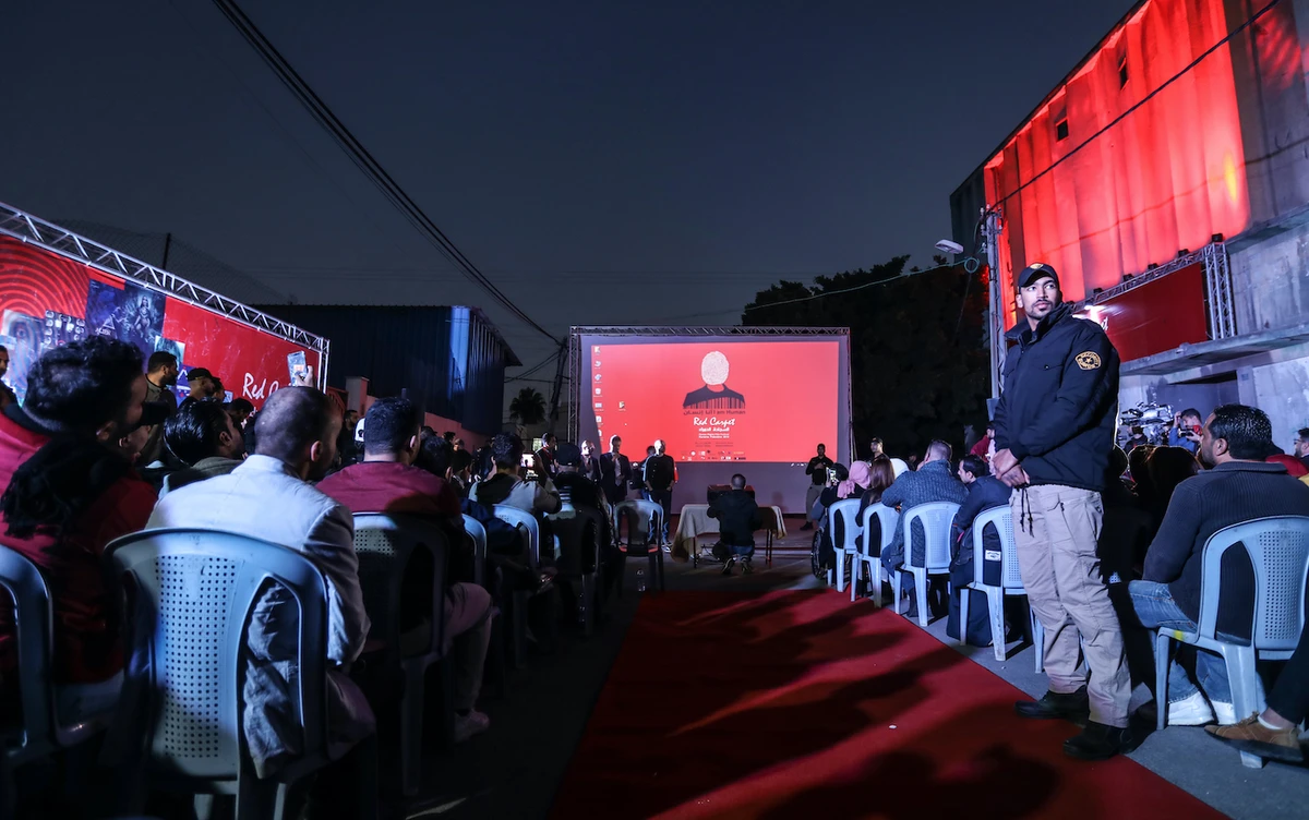 Gaza Strip’s film festival forced outdoors screening on opening day