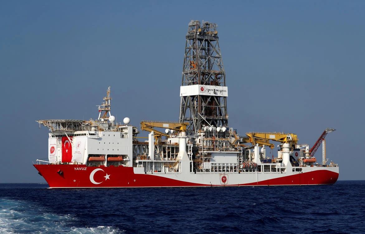 Turkish drilling vessel Yavuz is pictured in the eastern Mediterranean Sea off Cyprus. (File/Reuters)
