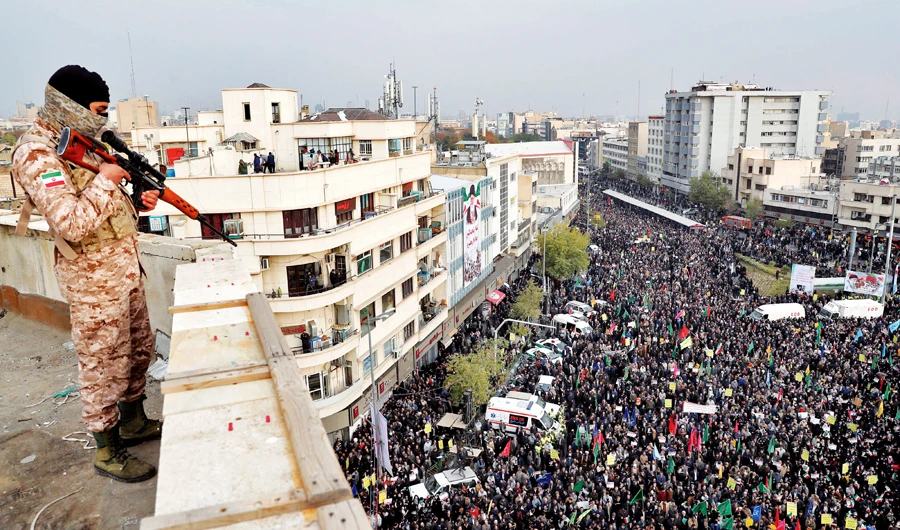 Iranian security forces resorted to ‘severe violence’ against protesters. They were found to be shooting from the roof of a Justice Department building in one city. (AP)