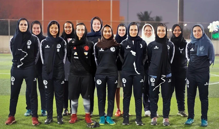 Jeddah Eagles won the women’s football league after a tough fight. (Supplied)
