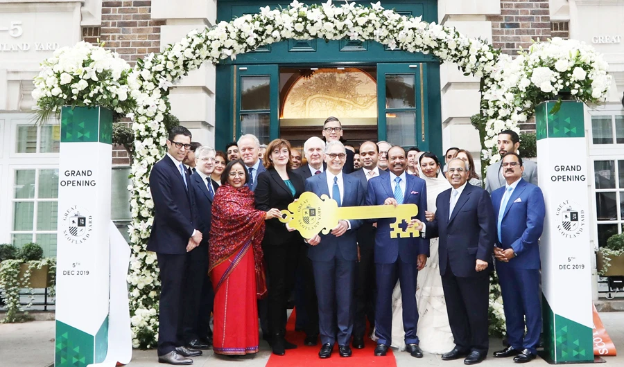 The Great Scotland Yard was officially inaugurated by Nicky Morgan, secretary of state; Sir Edward Lister, Prime Minister Boris Johnson’s chief strategic adviser; Mansoor Abulhoul, UAE ambassador to Britain; Mark Hoplamazian, global president and CEO, Hyatt Hotels; in the presence of Yusuffali M.A., chairman of Lulu Group; and Adeeb Ahmed, managing director of Twenty14 Holdings in London.