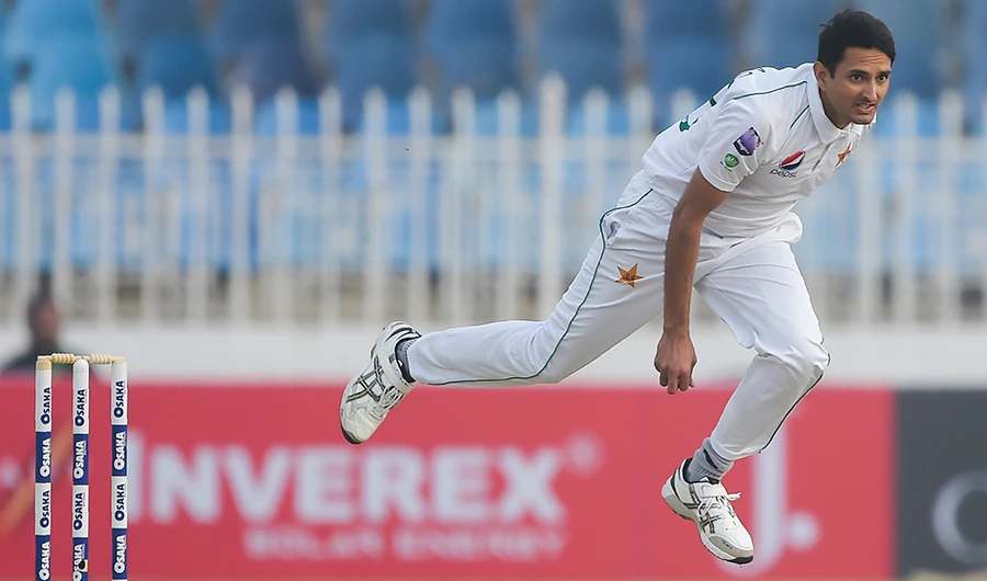 Pakistan's Mohammad Abbas delivers a ball during the first day of the first Test cricket match between Pakistan and Sri Lanka at the Pindi Cricket Stadium in Rawalpindi on December 11, 2019. (AFP)