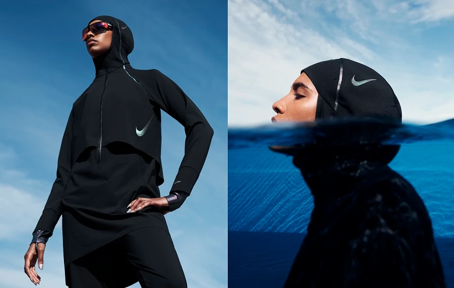 Nike announced the arrival of the company’s first full-coverage swimsuits. Supplied