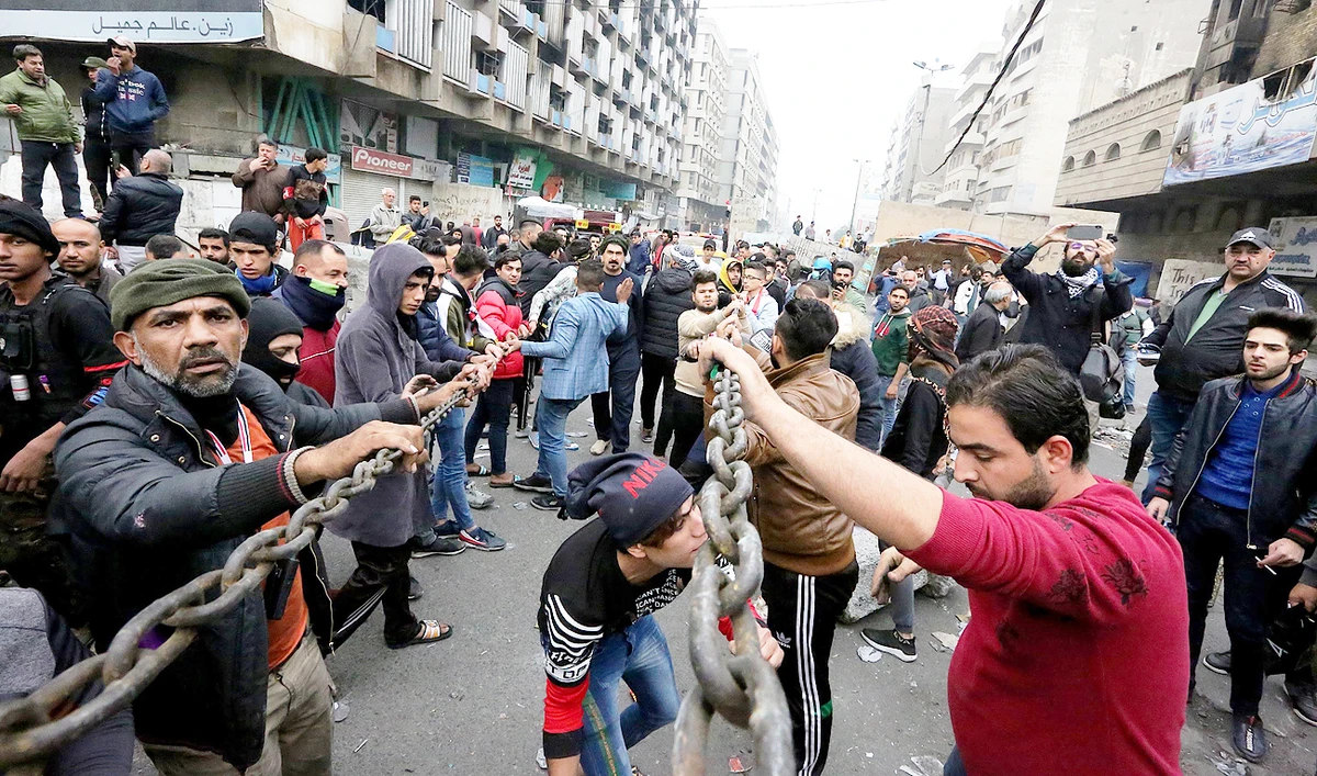 Since October 1, demonstrators in Baghdad and southern cities have disappeared almost daily. (AFP)