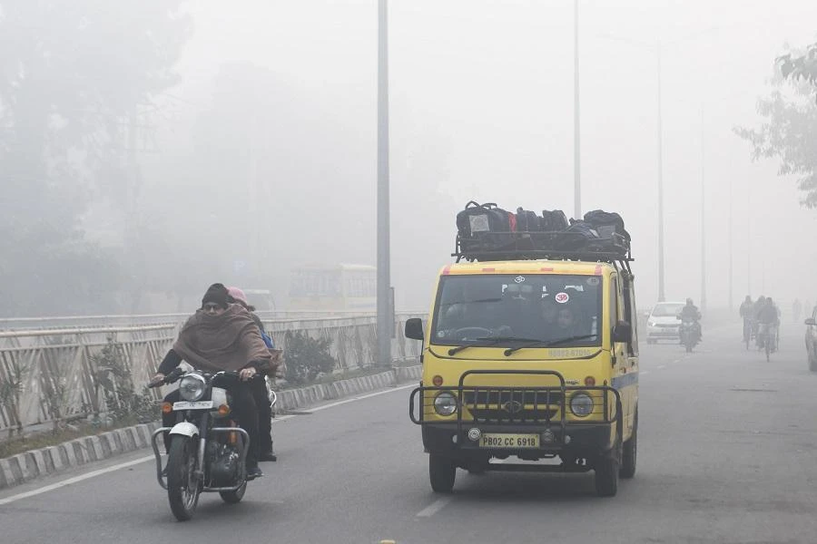 Visibility dropped due to cooler temperatures and lower wind speeds. (File/AFP)