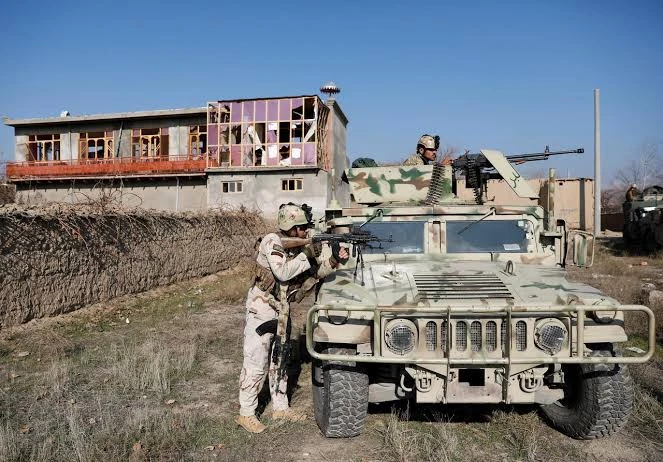 Afghan security forces take position at the site of an attack in a U.S. military air base in Bagram, north of Kabul, Afghanistan December 11, 2019. (Reuters)
