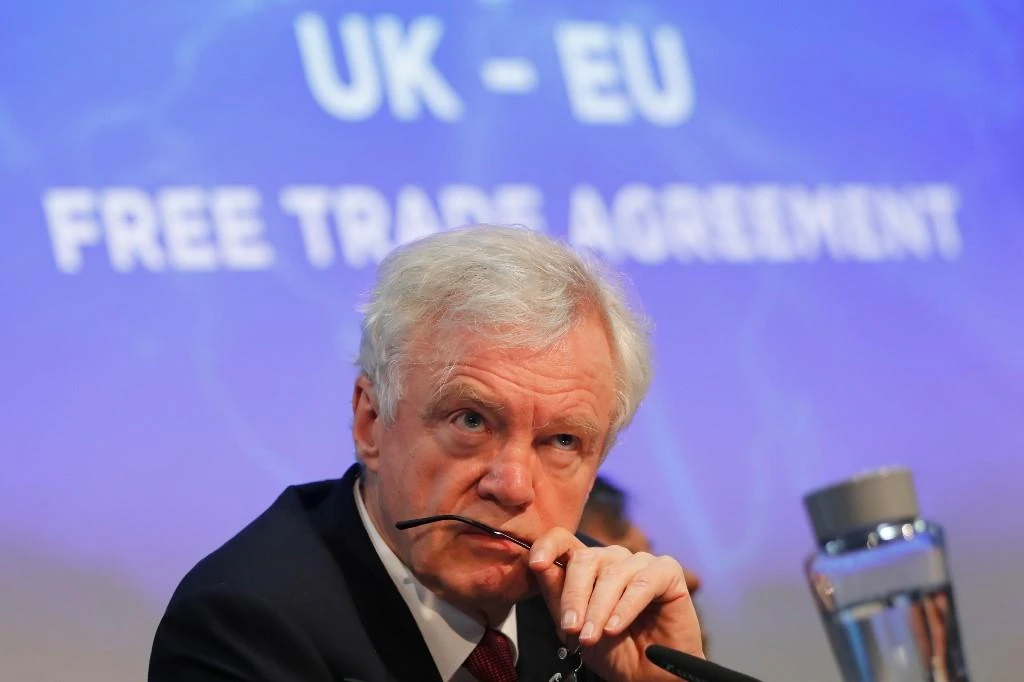 Conservative MP David Davis takes part in the launch of a proposed UK-EU free trade agreement in London on February 6, 2019. (AFP)