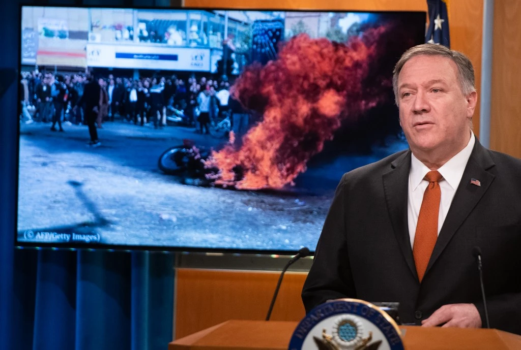 US Secretary of State Mike Pompeo reminded ‘Iran must respect the sovereignty of its neighbors’ and stop supporting paramilitary groups in Iraq and throughout the region. (AFP)