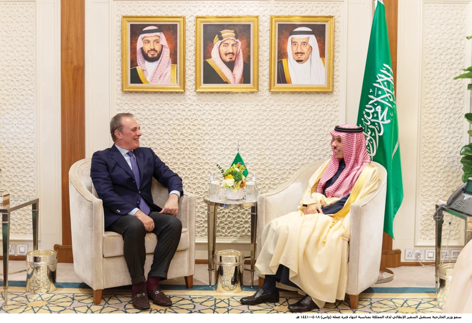 Italian ambassador calls on Saudi FM as tour of duty ends