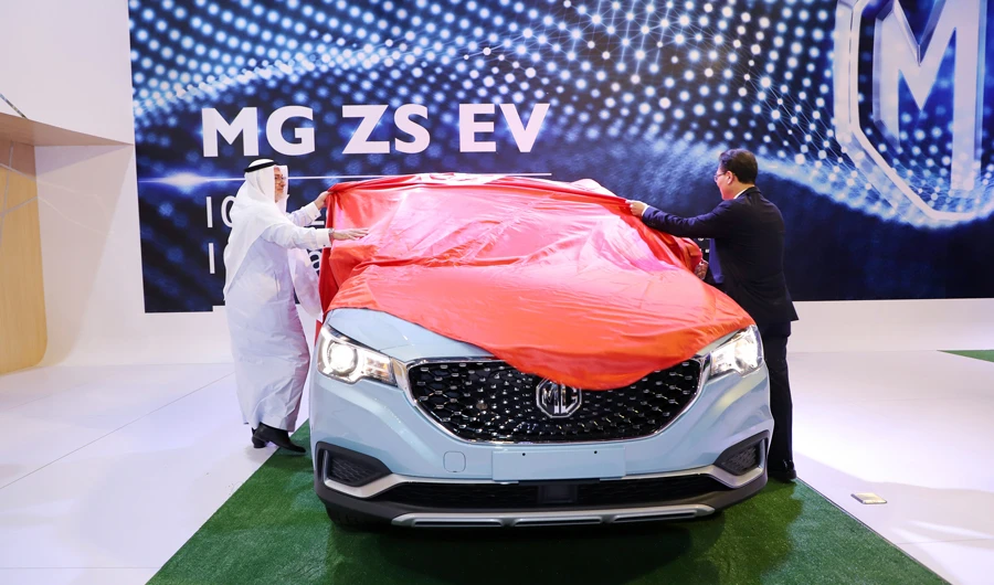 MG Motor surprised all by unveiling its first-ever 100 percent electric vehicle for the Saudi market — the new MG ZS EV.