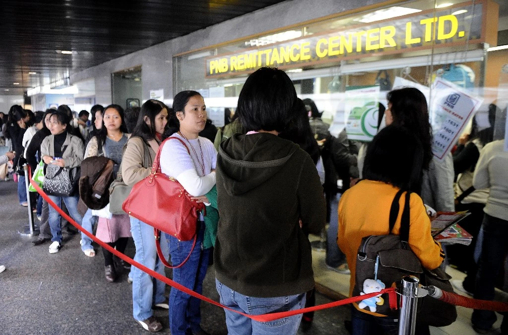 About $34 billion was remitted by the 2.3 million Filipinos abroad in 2018 according to the World Bank, mostly from the US, Saudi Arabia, Singapore and Japan. (AFP)