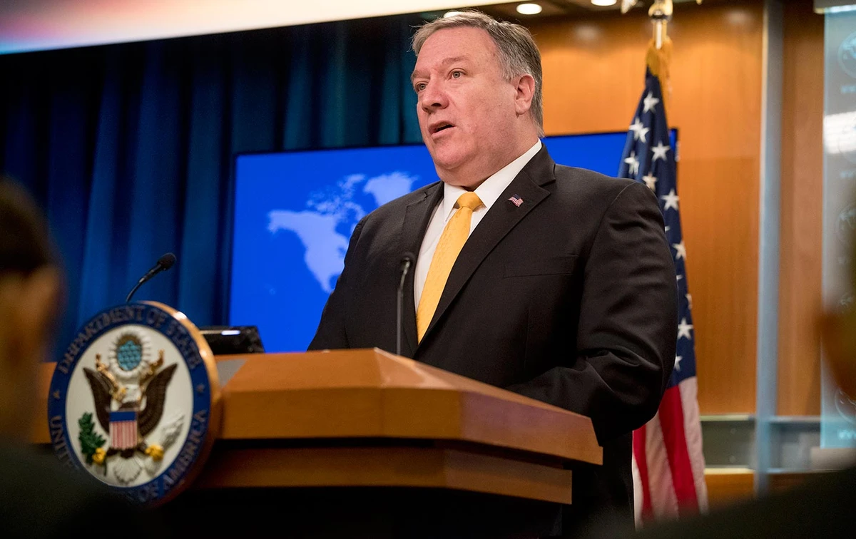 Mike Pompeo denounced China for its heavy-handed actions against Arsenal over footballer Mesut Ozil’s support for incarcerated Uighurs. (AP Photo)