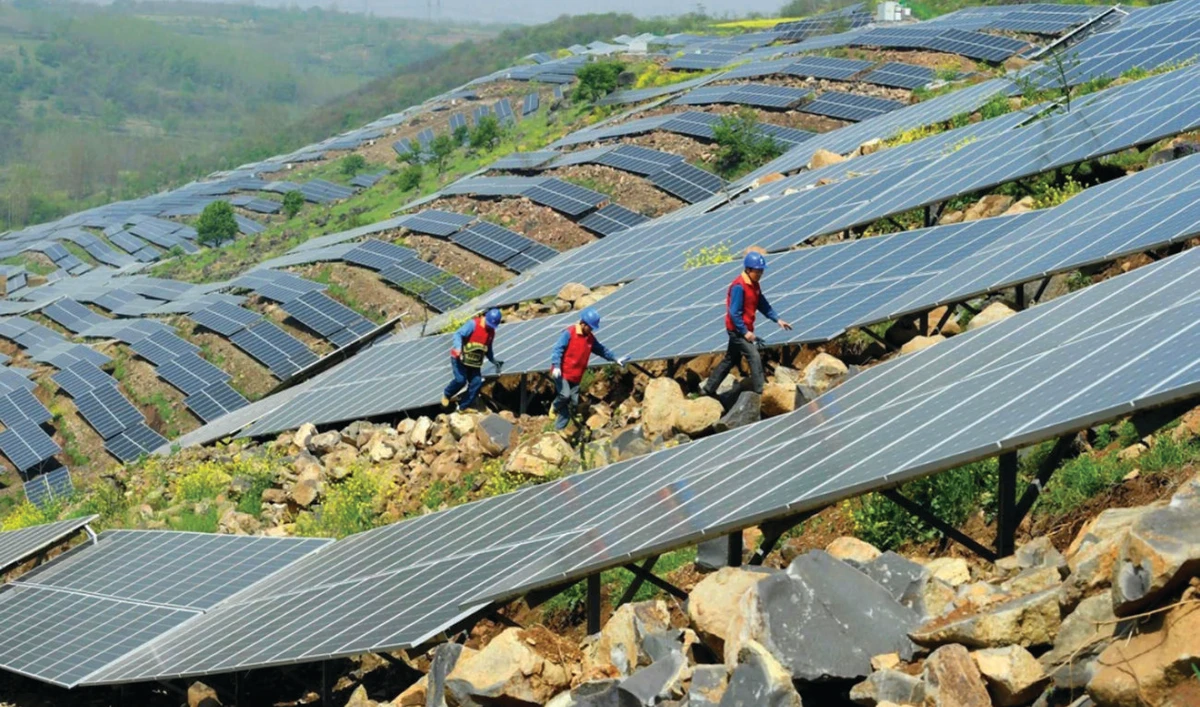China is home to the world’s fastest-growing renewable energy industry. (AFP)