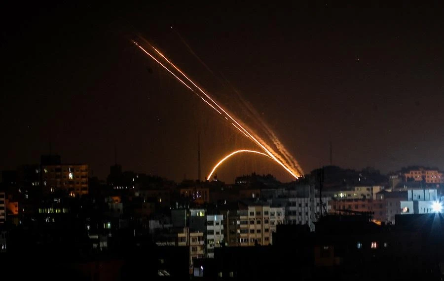 The Israeli military said air defenses intercepted the rocket that was fired toward Sderot town. (File/AFP)